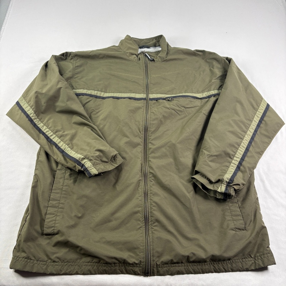 Vintage Nike Track Jacket Mens XL Green Full Zip Lined Casual Y2K